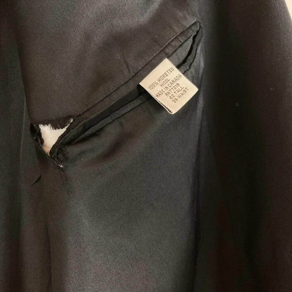 Pronto Uomo Comfort Stretch Sports Blazer Black 42 TALL Made In Canada